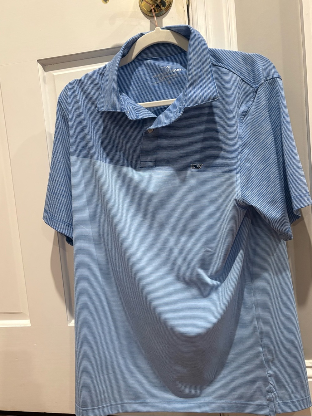 Vineyard Vines Light and Mid-Blue Panel Polo